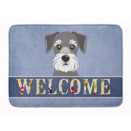 Carolines Treasures Schnauzer Welcome Machine Washable Memory Foam Mat BB1392RUG